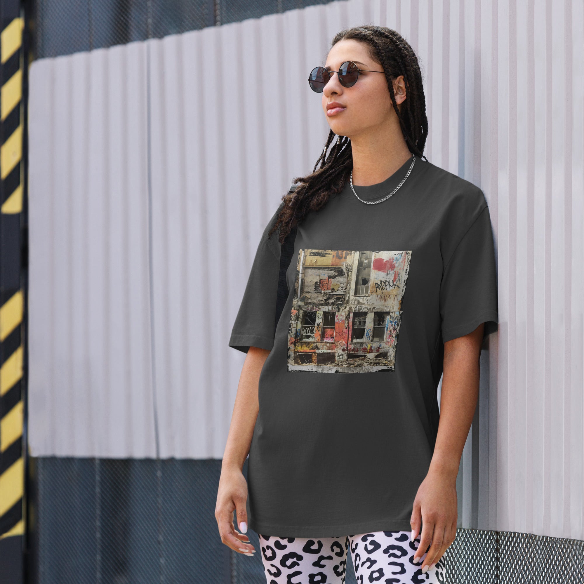 URBAN DECAY Oversized Faded Graphic T Shirt