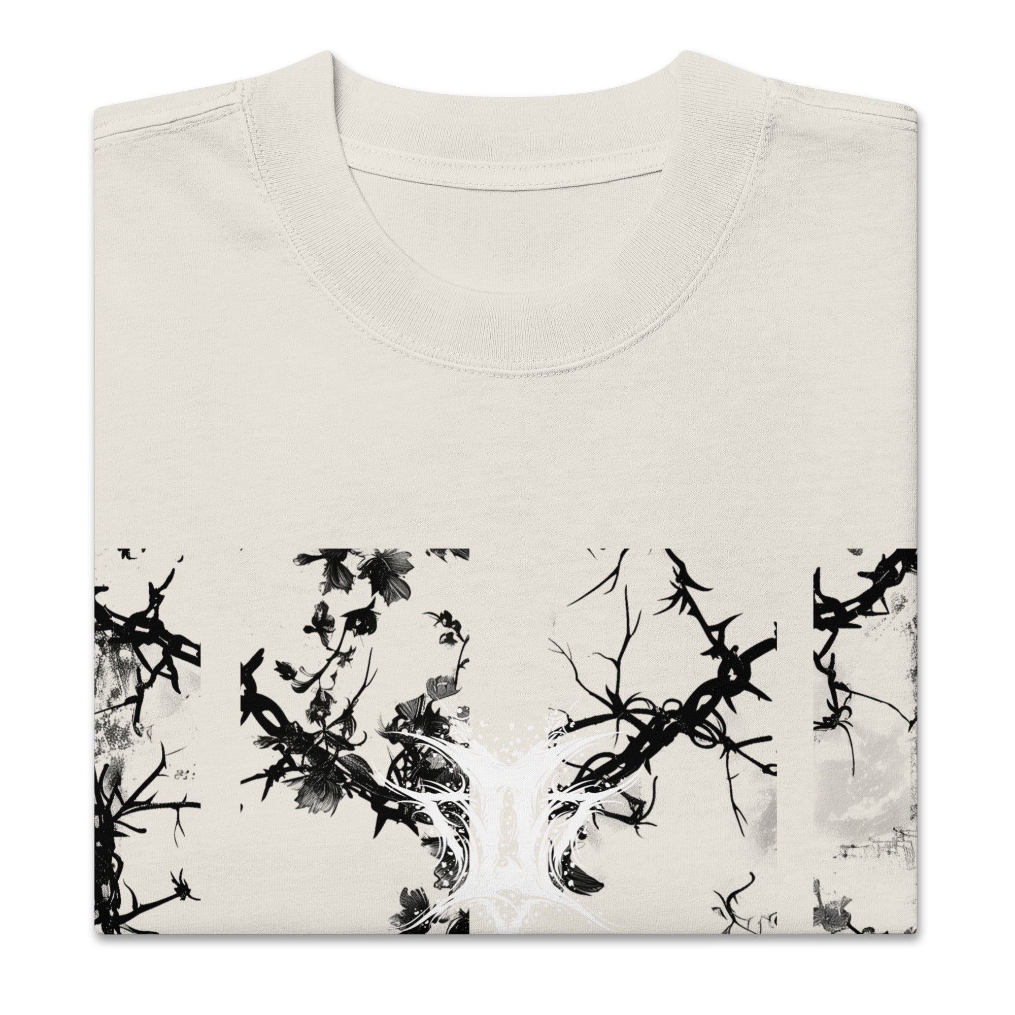 Darkened Bouquet Oversized Faded T-Shirt