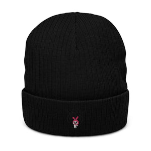 Dark Melody Ribbed knit beanie