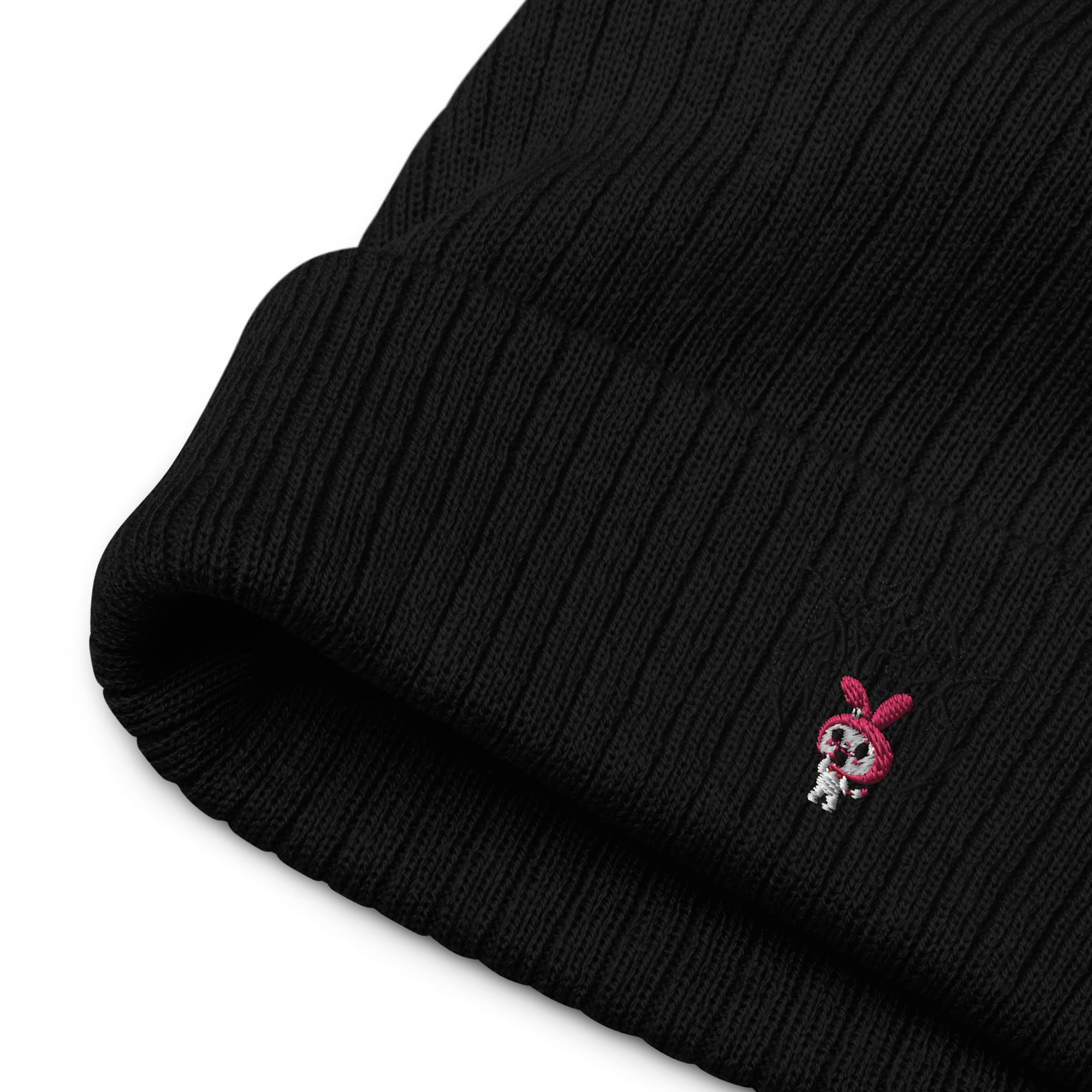 Dark Melody Ribbed knit beanie