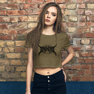 OMXNEMO Black Metal Print Women’s Crop Tee